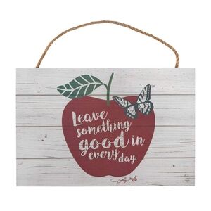 Dolly Parton White-Washed Apple Wood Sign Hanging Decor